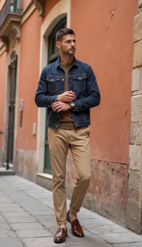 Effortless Italian Denim in Naples’ Spaccanapoli

Location: Spaccanapoli, Naples
Outfit Theme: Casual denim meets sophisticated winter layering
Composition:

A well-fitted dark indigo denim jacket worn over a fine merino wool sweater in earthy tones.

Tail...