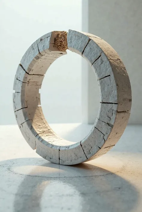 Partially cut disk or ring