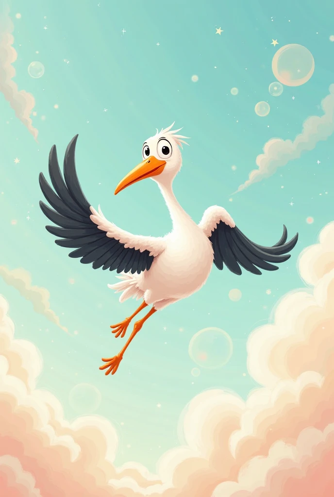 Cartoon stork