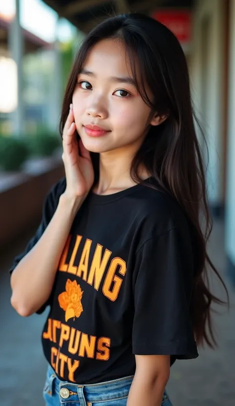 3D photo 8K portrait photo, High quality shot with the highest quality camera. Canon Cameras,  Fuji camera uses the highest quality and most modern film. , ภาพและสีสันที่ Realisticเกินจริง,Portrait of a young Asian girl with a round face, Korean super mode...