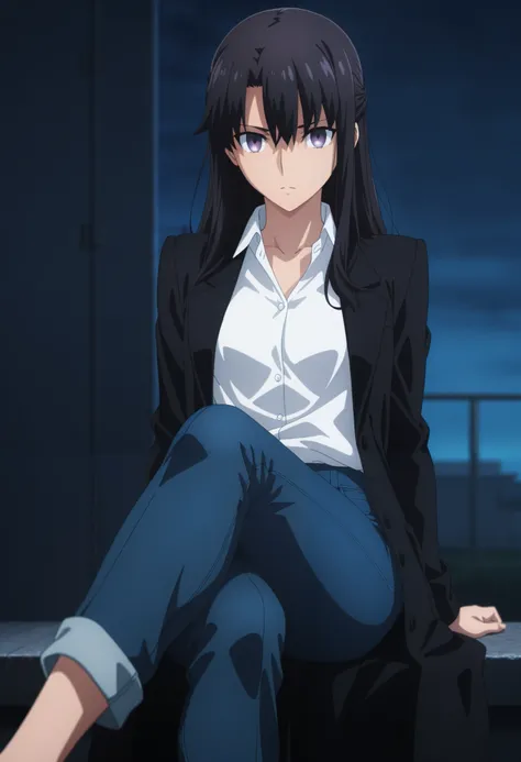 masterpiece, best quality, amazing quality, highres, absurdres, very aesthetic, high resolution, ultra detailed, perfect details, darkness, night , school, outside, ufotable style,
1girl, ufotable style, anime style, (anime coloring:1.5), (anime screen...