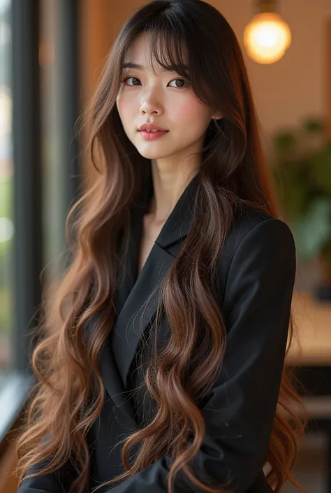 C
This prompt describes a request for a hyper-realistic, ultra-detailed full-body photograph of four elegant East Asian women with exceptionally long, thick, and voluminous hair. Key elements include:
 * Appearance:
   * Each woman has unique, long, flowin...