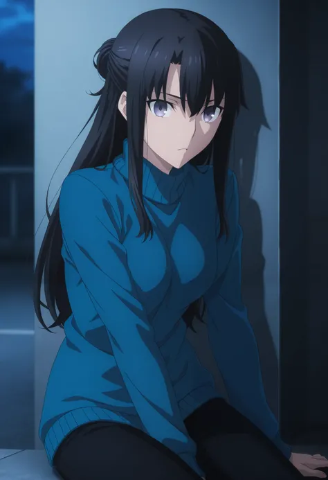 masterpiece, best quality, amazing quality, highres, absurdres, very aesthetic, high resolution, ultra detailed, perfect details,  darkness, night , school, outside, ufotable style,
 
1girl, ufotable style, anime style,  (anime coloring:1.5), (anime screen...