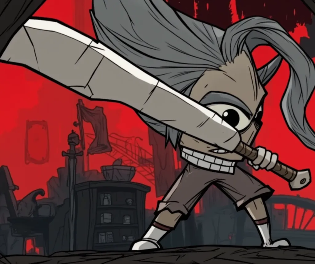 Don't Starve，Back，game，Back，later， in the hallway，Holding a big sword