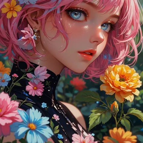 (EyesHD:1.2), masterpiece, best quality, ultra-detailed, very aesthetic, sharp focus, depth of field, vibrant colors, ray tracing, best lighting, detailed illustration, detailed background, cinematic, beautiful face,beautiful eyes,
1girl,(((light pink shor...