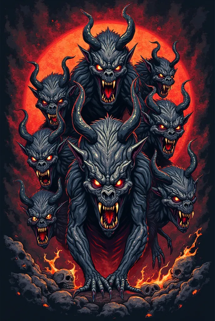 Devil pack print t shirt