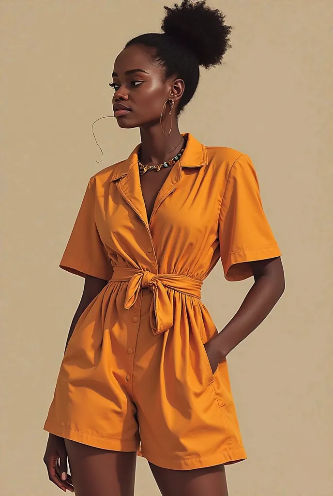 Design trendy women's clothing for the upcoming summer season in Rwanda. The outfits should include lightweight fabrics, flowy short dresses, skirts and light tops, as well as garments with warm colors and styles suited for sunny and hot weather.

Brand is...