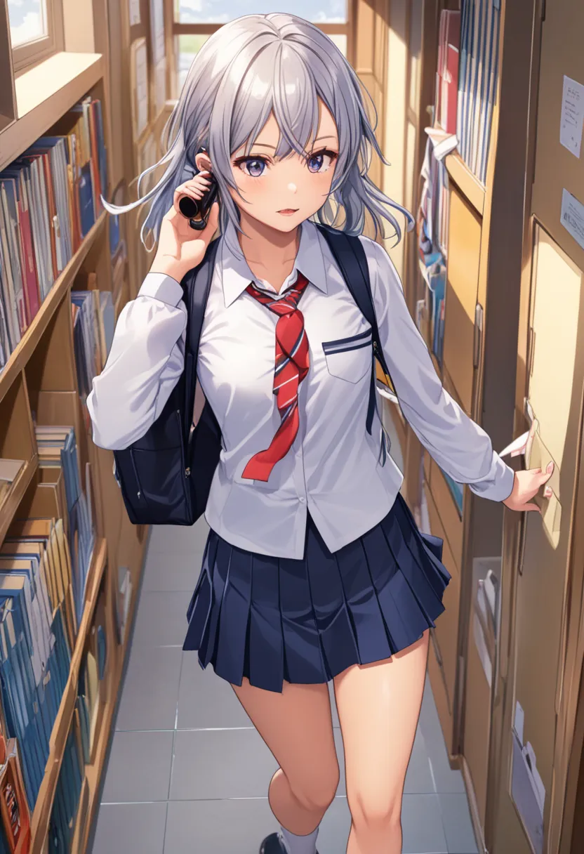 woman、, small tits, school uniform,schools、Recorder, shortcuts