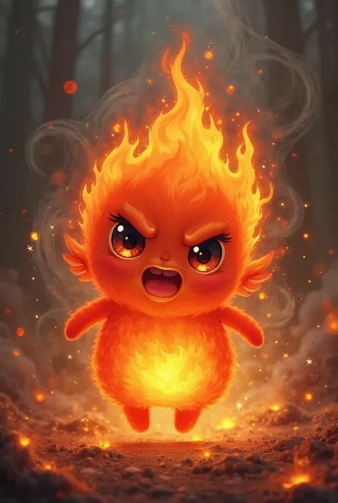 Kawaii Angry Flame 