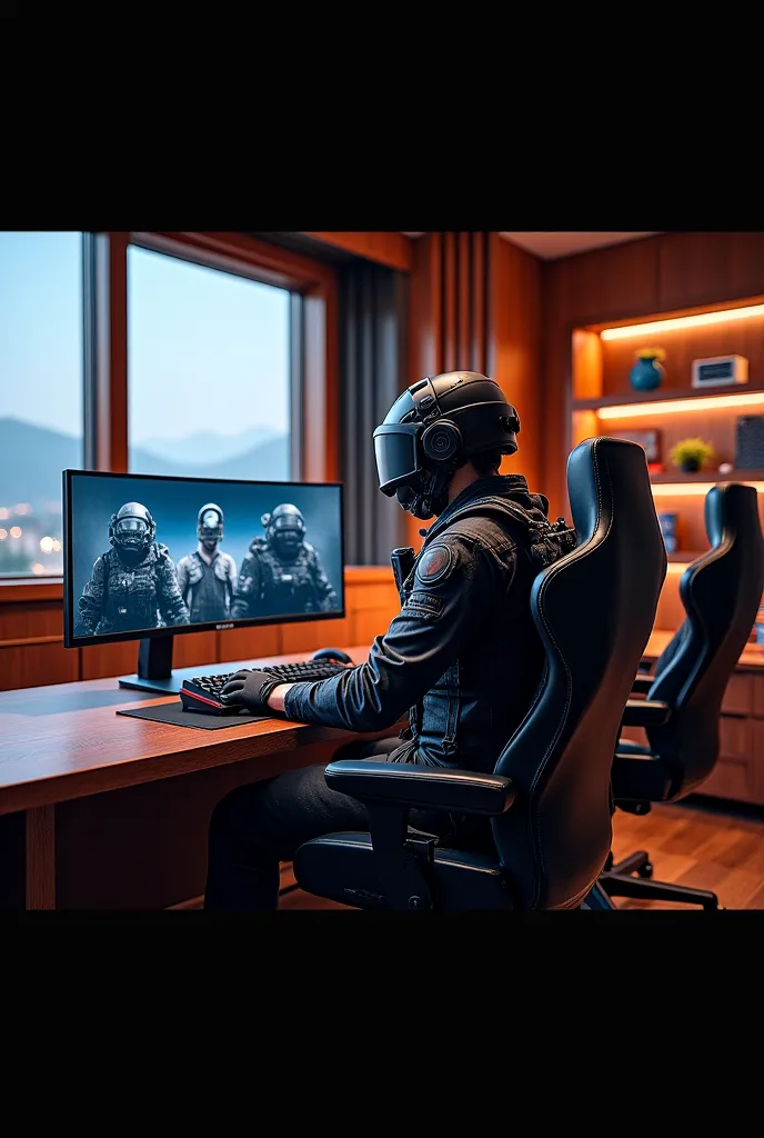 Background luxury Pubg gaming room 