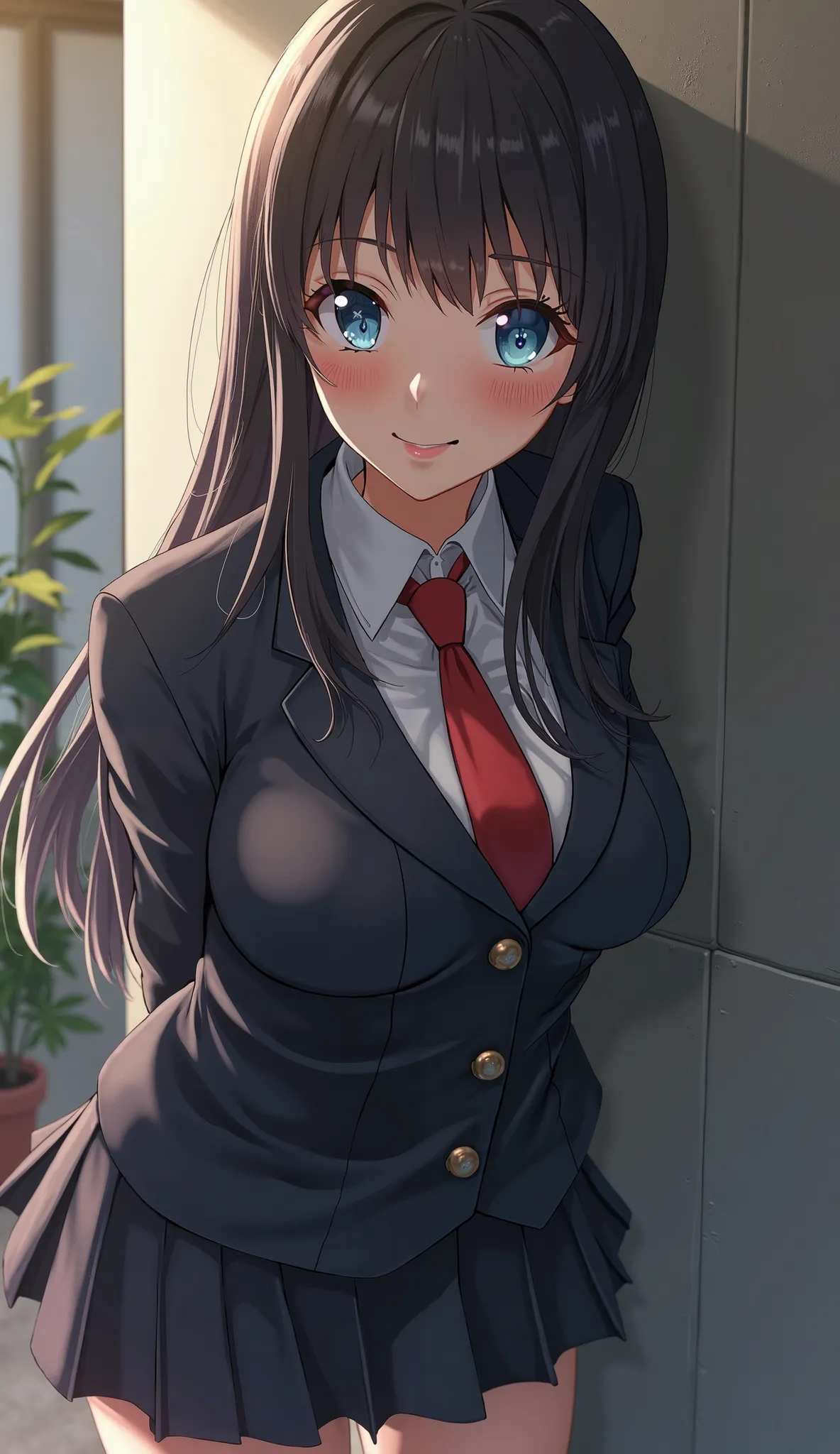 (32K:1.9, Highest quality, masterpiece, Ultra-high resolution), Perfect dynamic composition, Highly detailed skin and facial textures:1.3, Detailed eyes, Detailed limbs, Cute sexy slim Japanese schoolgirl, Fair skin, ((Clarity:1.1)), (A high school girl&#3...