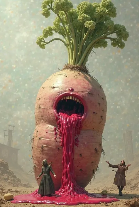 Giant radish, next to it I vomit gypsy 