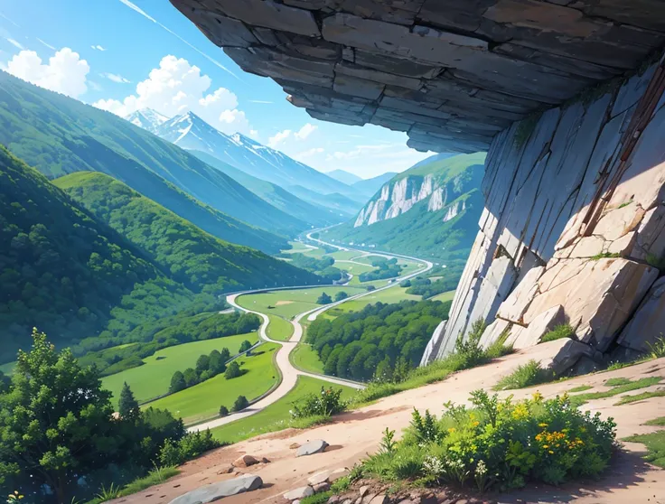 A rough mountain road in another world