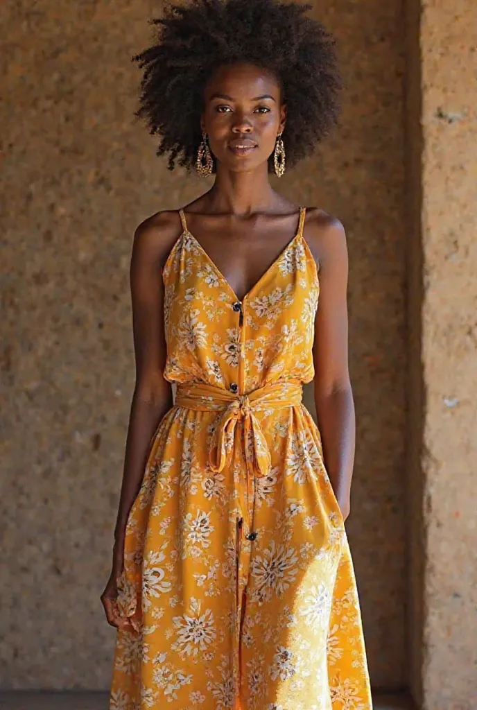 Design trendy women's clothing for the upcoming summer season in Rwanda. The outfits should include lightweight fabrics, flowy short dresses, skirts and light tops, as well as garments with warm colors and styles suited for sunny and hot weather.

Use prin...