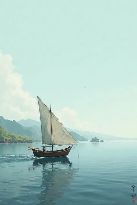 There should also be text on the photo of “The boat in the distance” and some information about the work, such as the Asian movie poster