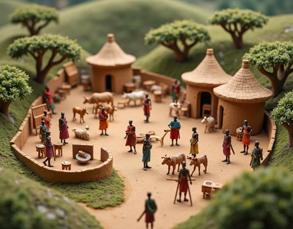 maasai village model exhibit 