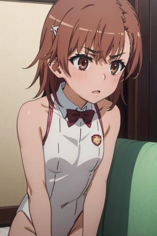 Mikoto misaka.、A Certain Scientific Railgun、girl、Small breasts、whole body、nsfw,blush,playboy bunny,