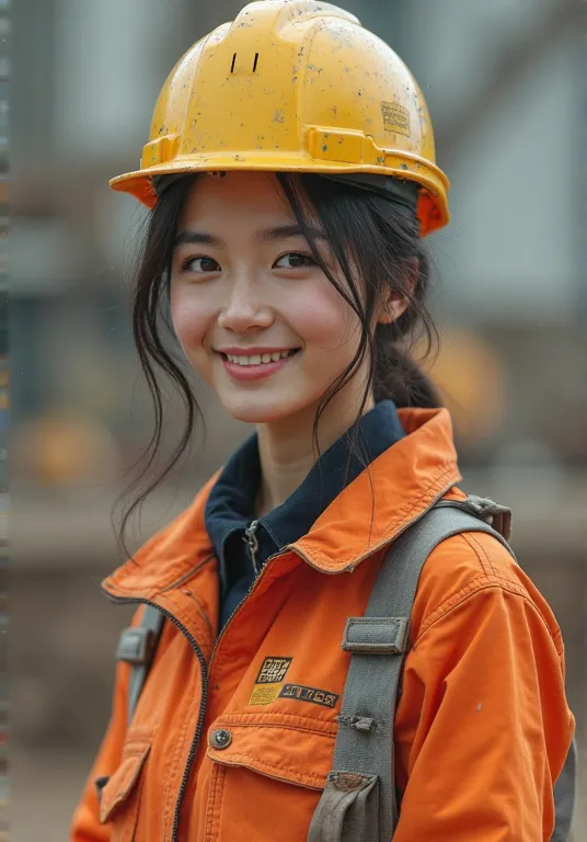 ((beautiful Japanese female worker at a construction site)),((Perfectly Beautiful 20 Year Old Japanese Female Worker)),  ((( full body photo))), ((( Mad Max holding a shotgun))),(((Work Clothes and Helmets))), (((masterpiece写真))),  (masterpiece: 1.3), (8k,...