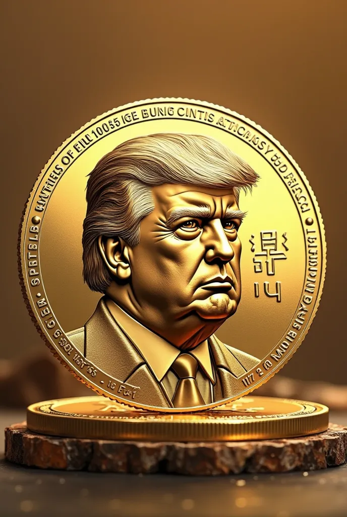 trump coin , golden, bitcion