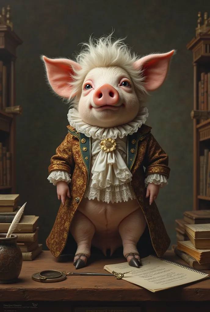 a pig in the form of Mozart