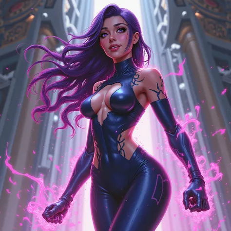 Make x-men game charter psylocke smiling 