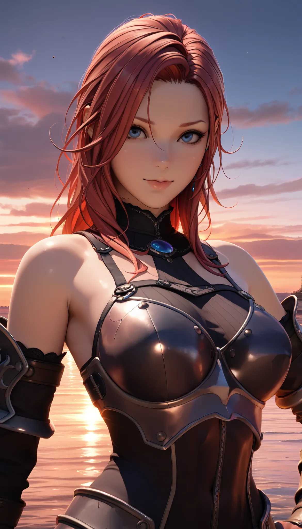  masterpiece, Highest quality,  latest, Absard dress , high resolution, realistic, 3d, port, gothic bikini armor,  pose ,  Darkness,  upper body,detailed faces、detailed eyes、detailed eyes