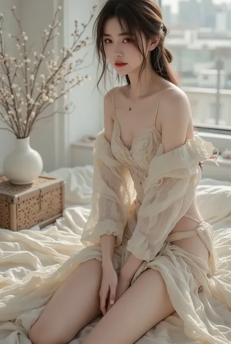 Qi Ruxuan， long legs