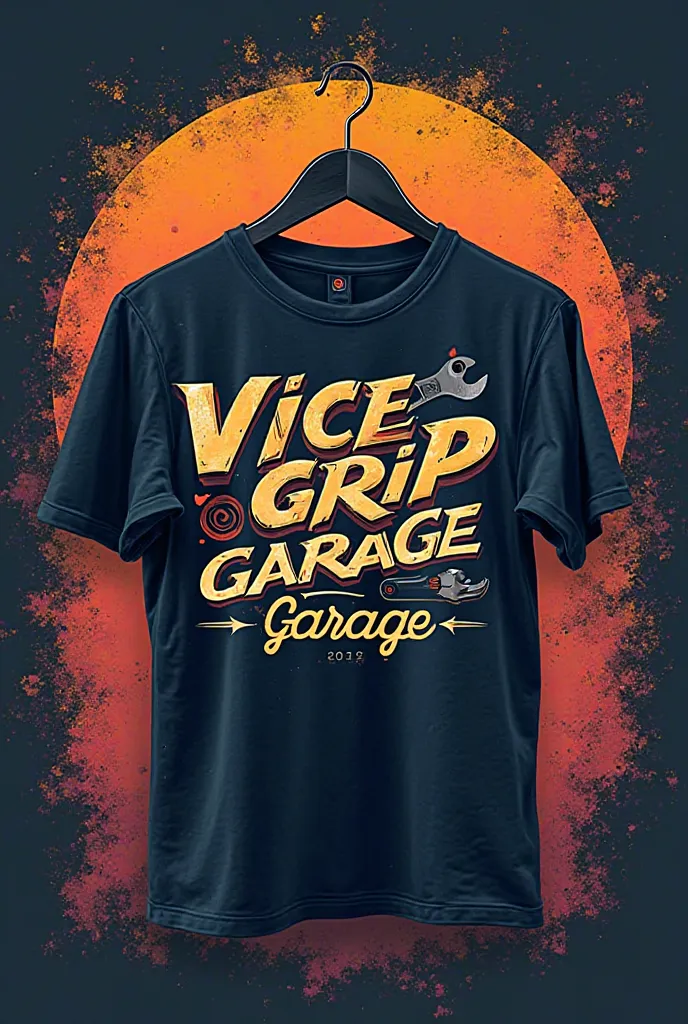 Car custom T shirt logo design text vice grip garage