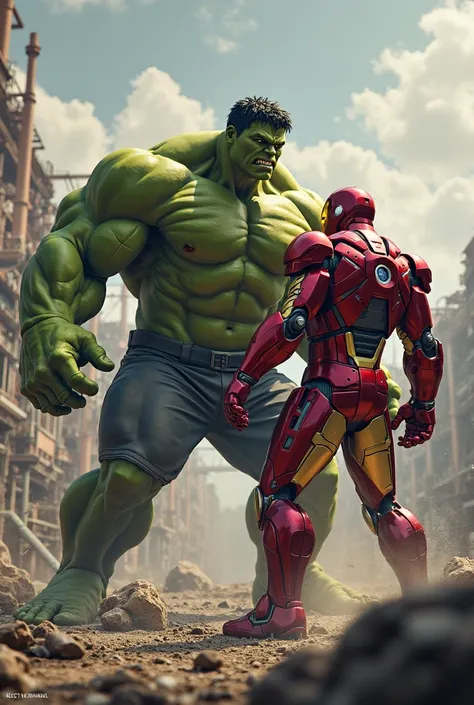 Hulk and iron man fece to fece 