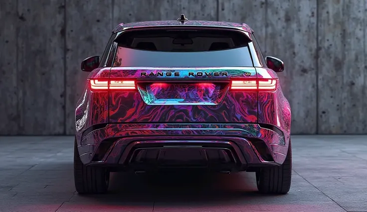 Make a YouTube color block shine range Rover 2025 back view