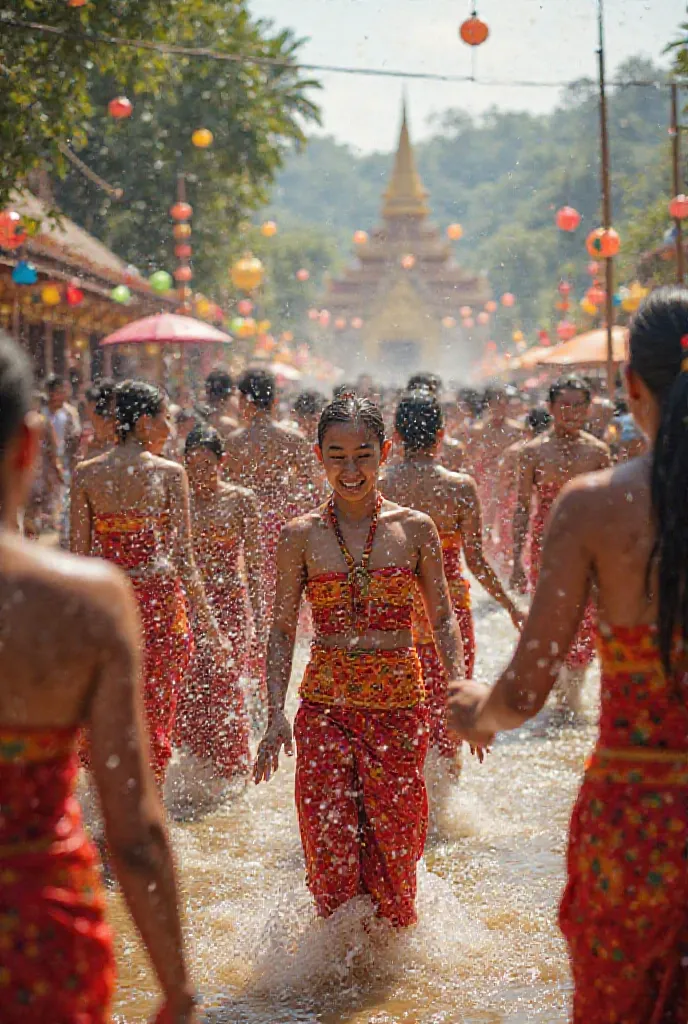 Happy  water festival myanmar style