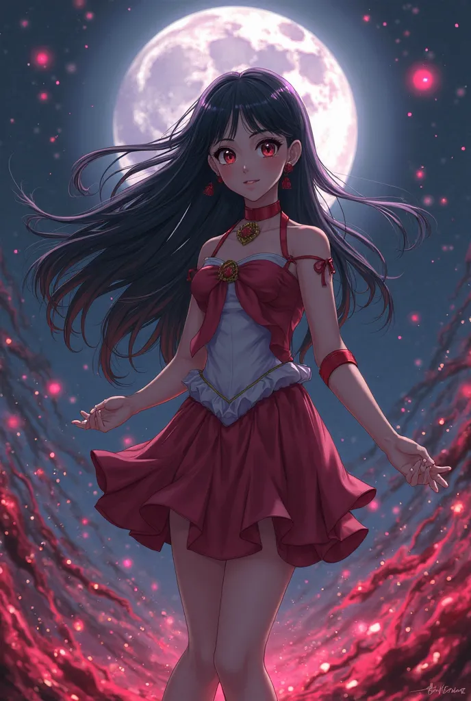 anime style, Sailor Mars negra ligth skin