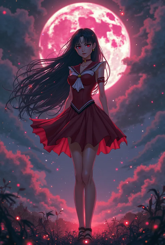 anime style, Sailor Mars negra ligth skin