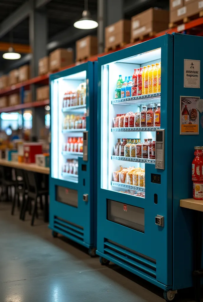 Warehouse factory canteen close-up vending machine