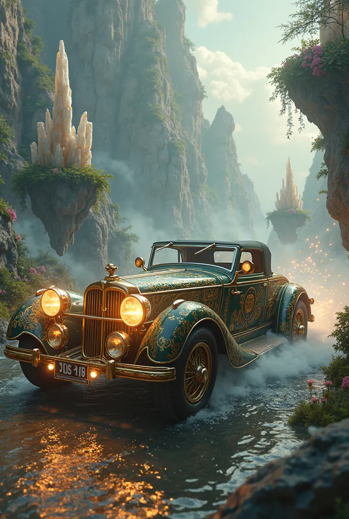 I want a classic fantasy car in a world developed according to magic