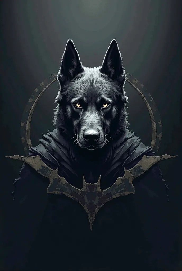 Faça o logo do Batman, porém ao invés de ser um um morcego na logo tente mudar para um cachorro