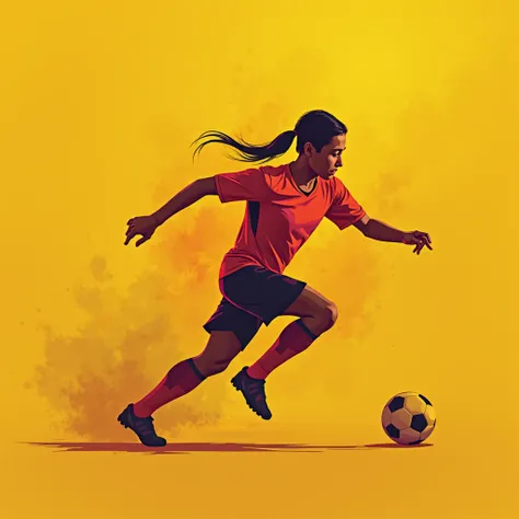 "team 22" soccer team logo, smoky yellow background, Vietnamese flag background, digital art