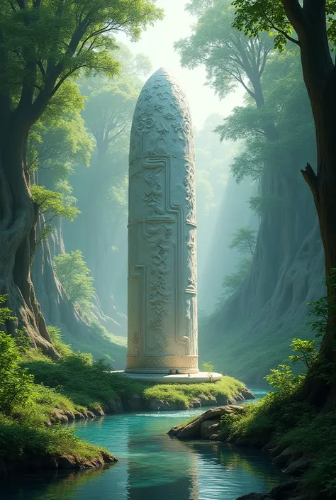 A hindu god mahadevas a shivling  the beautiful forest in background 