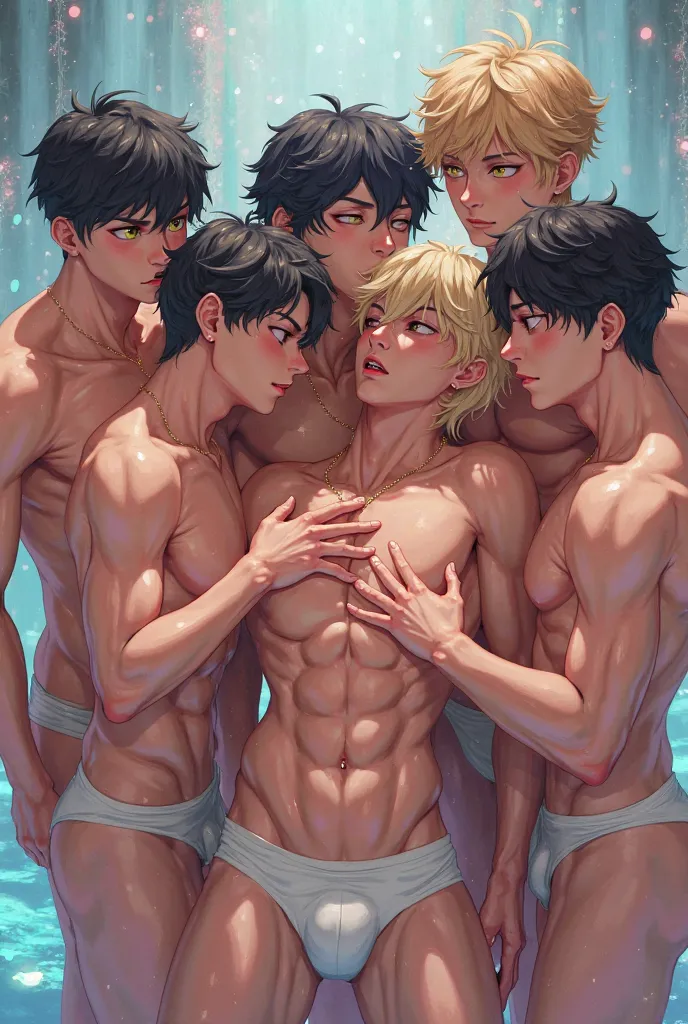 6 Anime men show dick