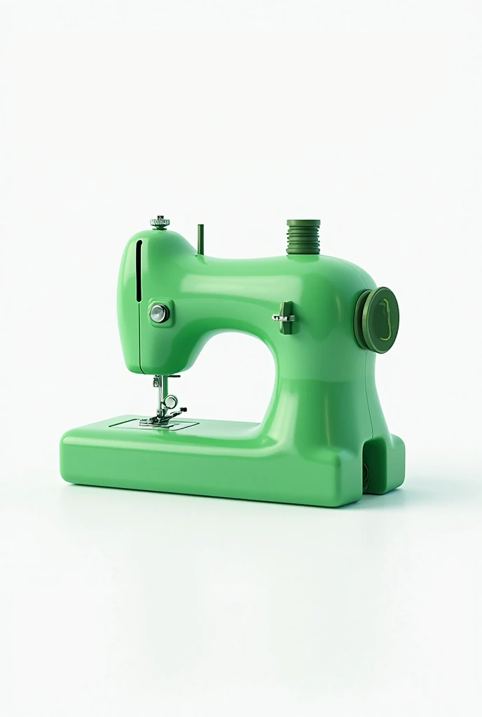 Sewing machine logo, white background green logo
3D design 