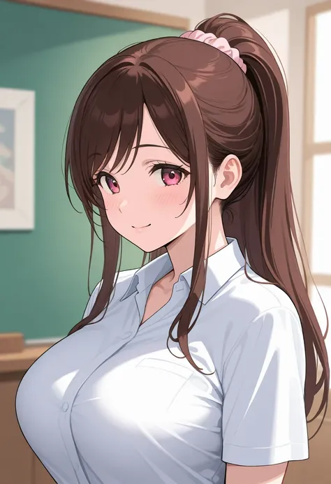 Beautiful mom in a ponytail