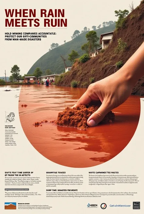 Poster Design Breakdown (Applying Principles of Design)

1. Balance (Asymmetrical Composition)

Left Side (Majority of the Poster): Showcases the aftermath of flooding with reddish-brown waters inundating homes and fields, symbolizing the overwhelming impa...