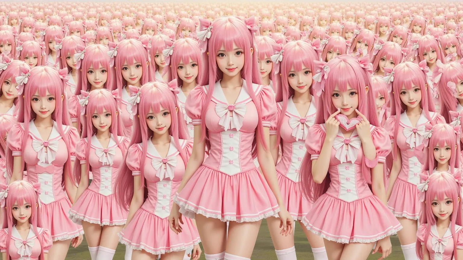 (Super beautiful japanese cosplay cloning girls), (Super Best masterpiece, 16k, RAW, best image quality, Ultra High Definition,  Very detailed and precise, super high image quality ),  I'm such a beautiful real Japanese super busty girl, A beautiful female...