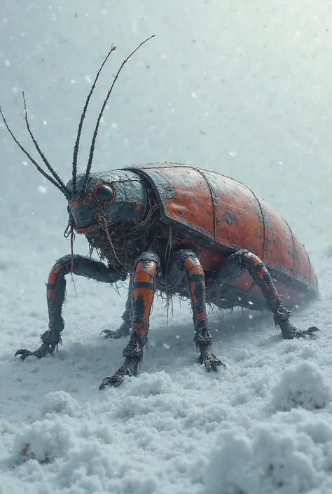 A cockroach-shaped ship with a steel outer shell and an impenetrable body, it can withstand extreme cold, it has legs and hands so it can walk and climb steep slopes and catch itself from falling, and it has the advantage of flying. Inside it has a cavity ...