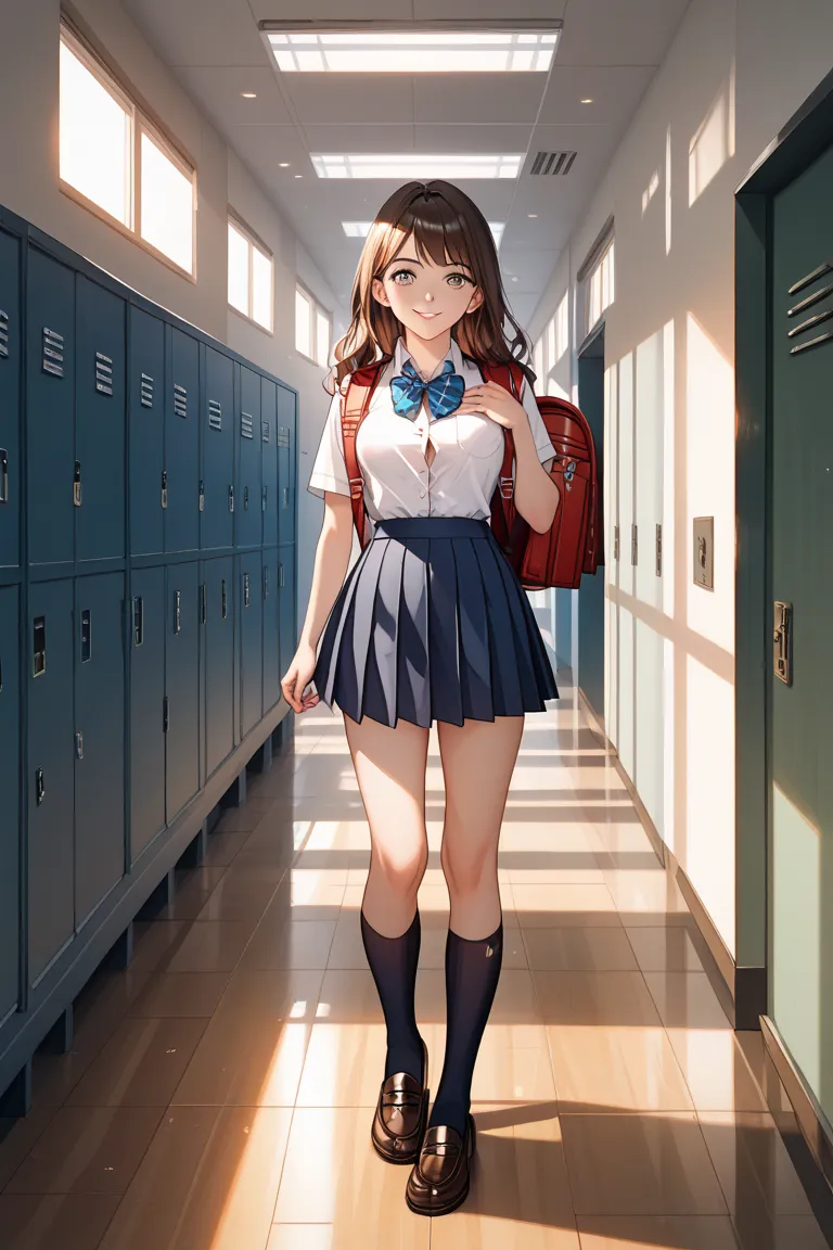 Draw a high school girl