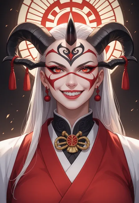 Prompt:

A mask with a duality design that represents two contrasting personalities in a single face. The left side of the mask is pure white, resembling a traditional Japanese porcelain mask, with a calm and peaceful expression. The left eye has a natural...