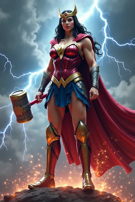 Wonder Woman merging with Thor 