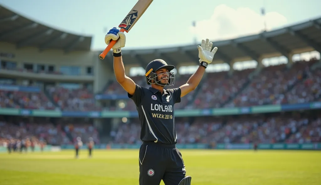 newzealand Rachin Ravindra’s Celebration while batting at stadium