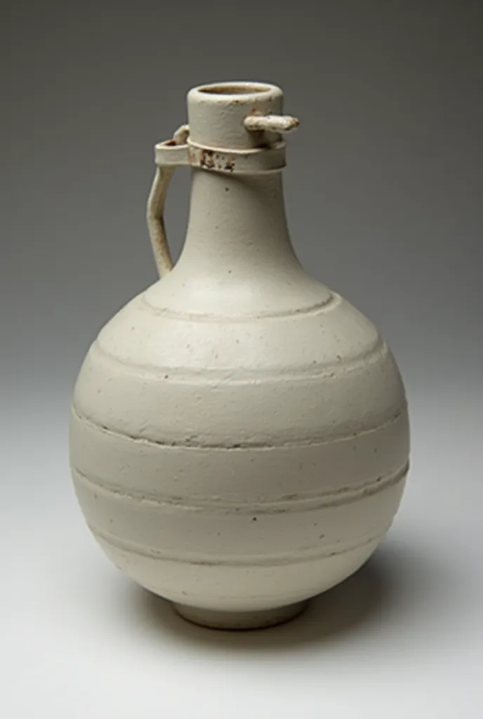 a ceramic vase stylized as a hand grenade or bomb