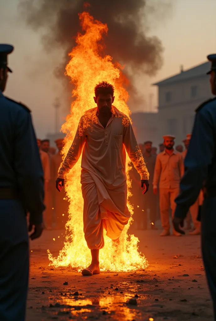 a man burns himself when judge denies justice to him in pakistan